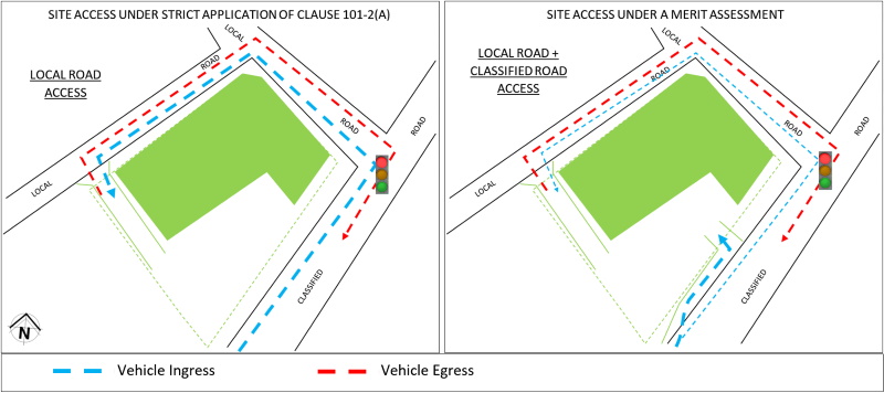 potential site access under a merit assessment